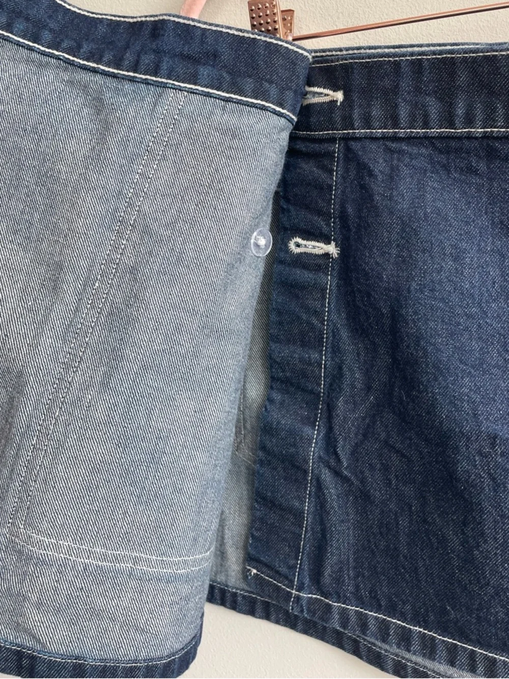 Abercrombie & Fitch Mid-Rise Denim Wrap Mini Skirt Dark Wash Size 29 - Picture 7 of 11